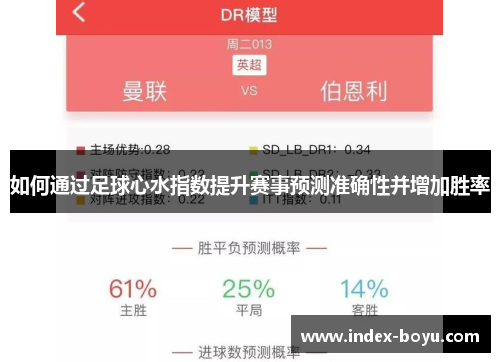 如何通过足球心水指数提升赛事预测准确性并增加胜率